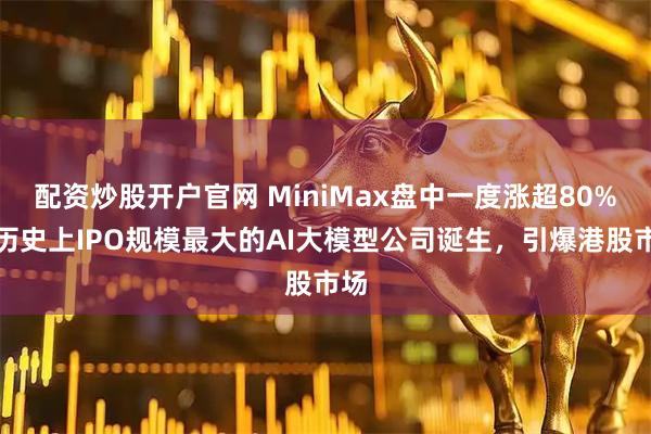 配资炒股开户官网 MiniMax盘中一度涨超80%，历史上IPO规模最大的AI大模型公司诞生，引爆港股市场